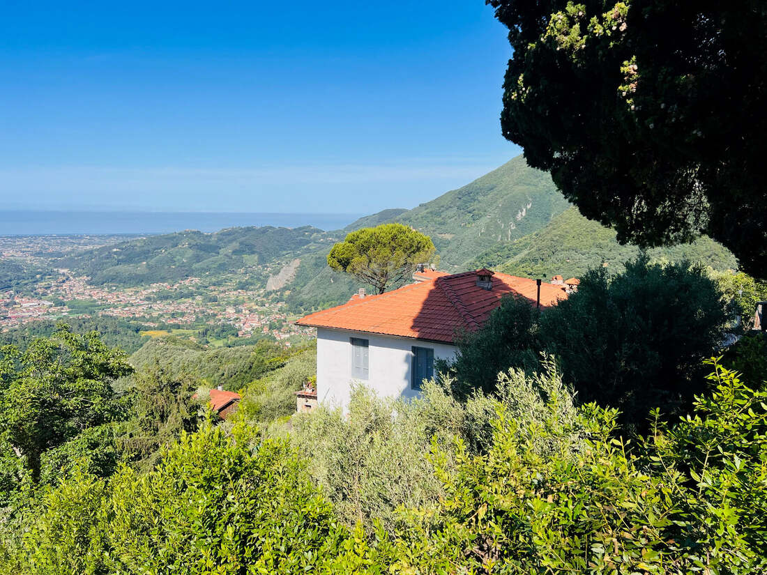View across the valley toward the sea