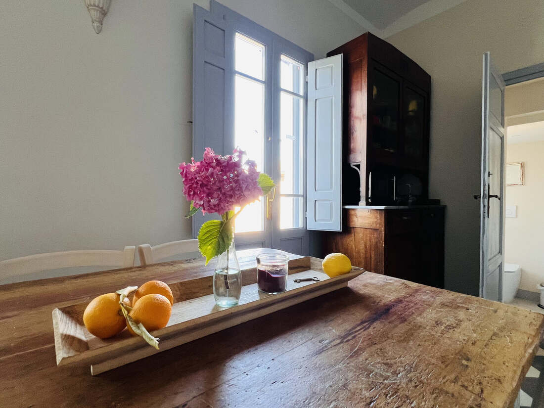Dining table in the kitchen